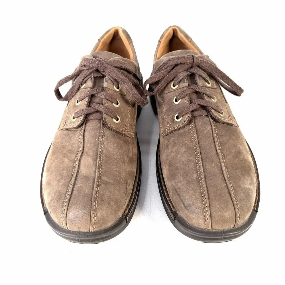 Ecco Fusion Men's 12-12.5 US / 46 EU Shoes Oxfords Bicycle Toe Brown Leather